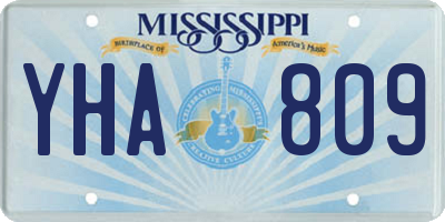 MS license plate YHA809