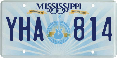 MS license plate YHA814