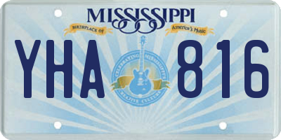MS license plate YHA816