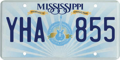 MS license plate YHA855