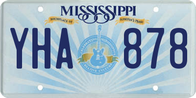 MS license plate YHA878