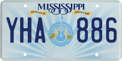 MS license plate YHA886