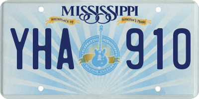 MS license plate YHA910