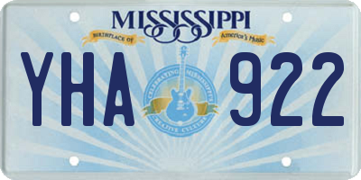 MS license plate YHA922