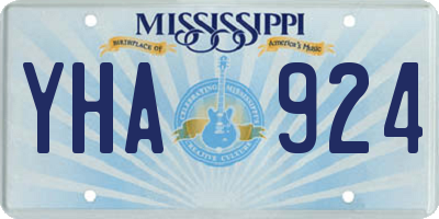 MS license plate YHA924
