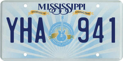 MS license plate YHA941
