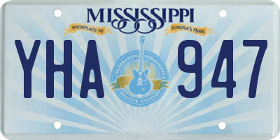 MS license plate YHA947