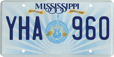 MS license plate YHA960