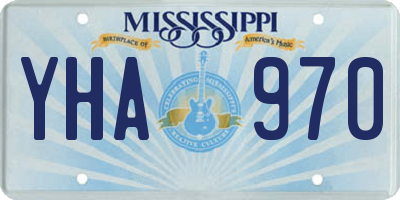 MS license plate YHA970