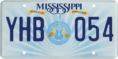 MS license plate YHB054