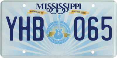 MS license plate YHB065