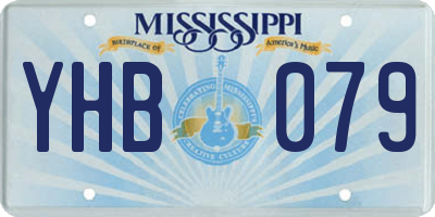 MS license plate YHB079