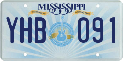 MS license plate YHB091