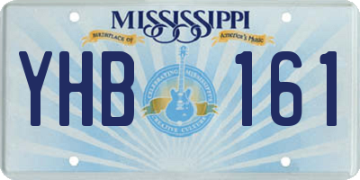 MS license plate YHB161