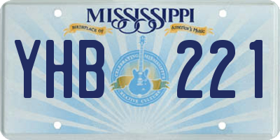MS license plate YHB221