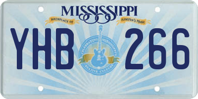 MS license plate YHB266