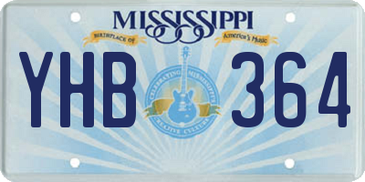 MS license plate YHB364