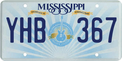MS license plate YHB367