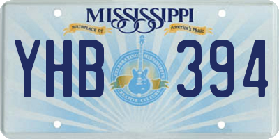 MS license plate YHB394