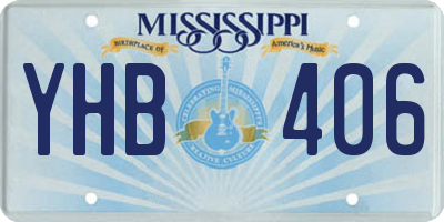 MS license plate YHB406