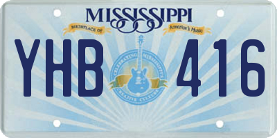 MS license plate YHB416