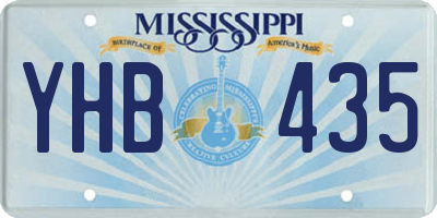 MS license plate YHB435