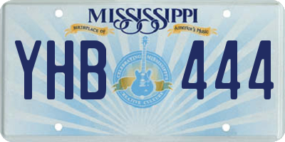 MS license plate YHB444