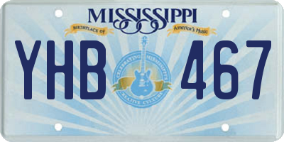 MS license plate YHB467