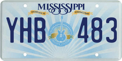 MS license plate YHB483