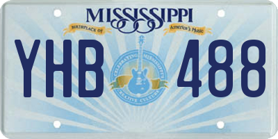 MS license plate YHB488