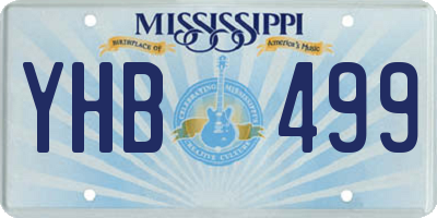 MS license plate YHB499