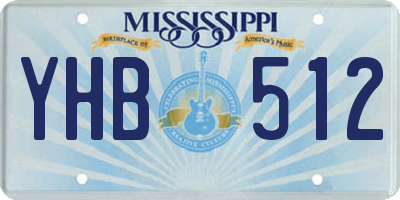 MS license plate YHB512