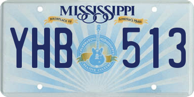 MS license plate YHB513