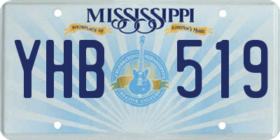 MS license plate YHB519