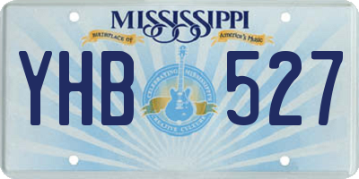 MS license plate YHB527