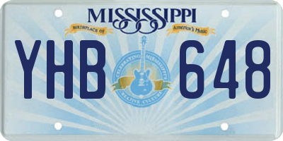 MS license plate YHB648