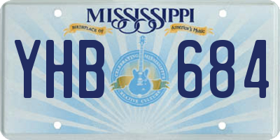 MS license plate YHB684