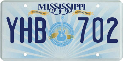 MS license plate YHB702