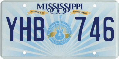 MS license plate YHB746