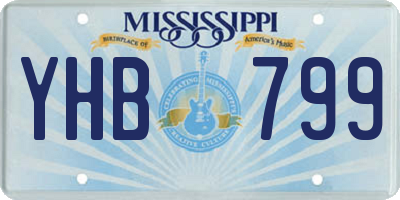 MS license plate YHB799