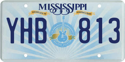 MS license plate YHB813