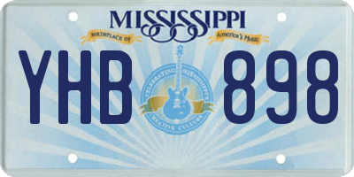 MS license plate YHB898