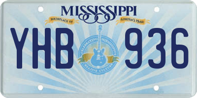 MS license plate YHB936