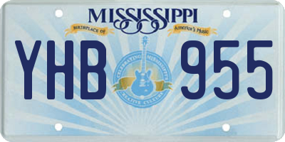MS license plate YHB955