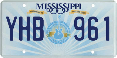 MS license plate YHB961