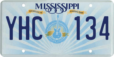 MS license plate YHC134