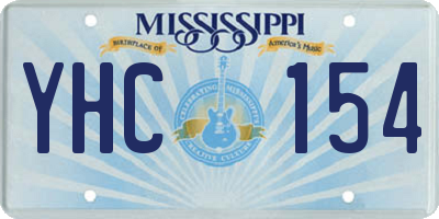 MS license plate YHC154