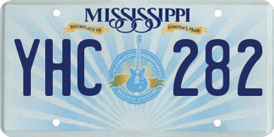 MS license plate YHC282