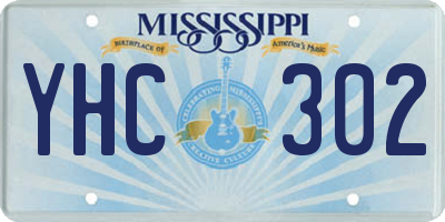 MS license plate YHC302