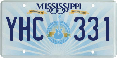 MS license plate YHC331